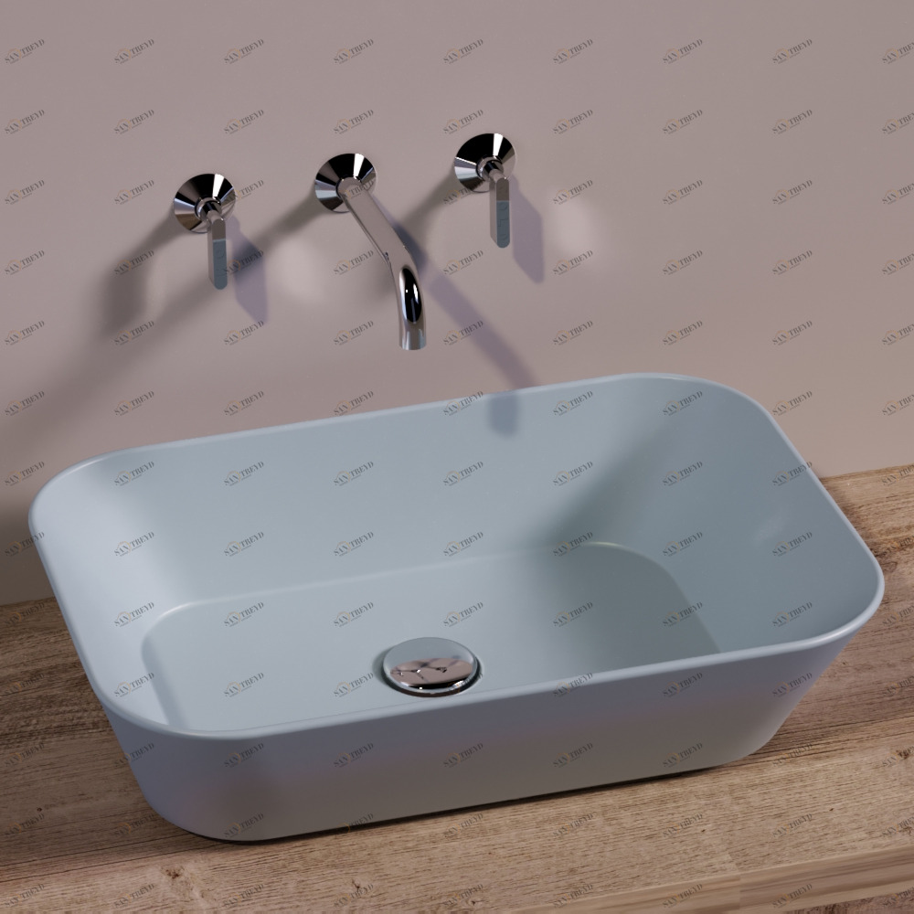 WA04TELAMATT Накладная раковина на столешницу  прямоугольная Simas 