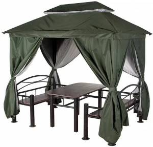 Беседка для дачи зеленая "Уют" IMPEX  132297 Зеленый