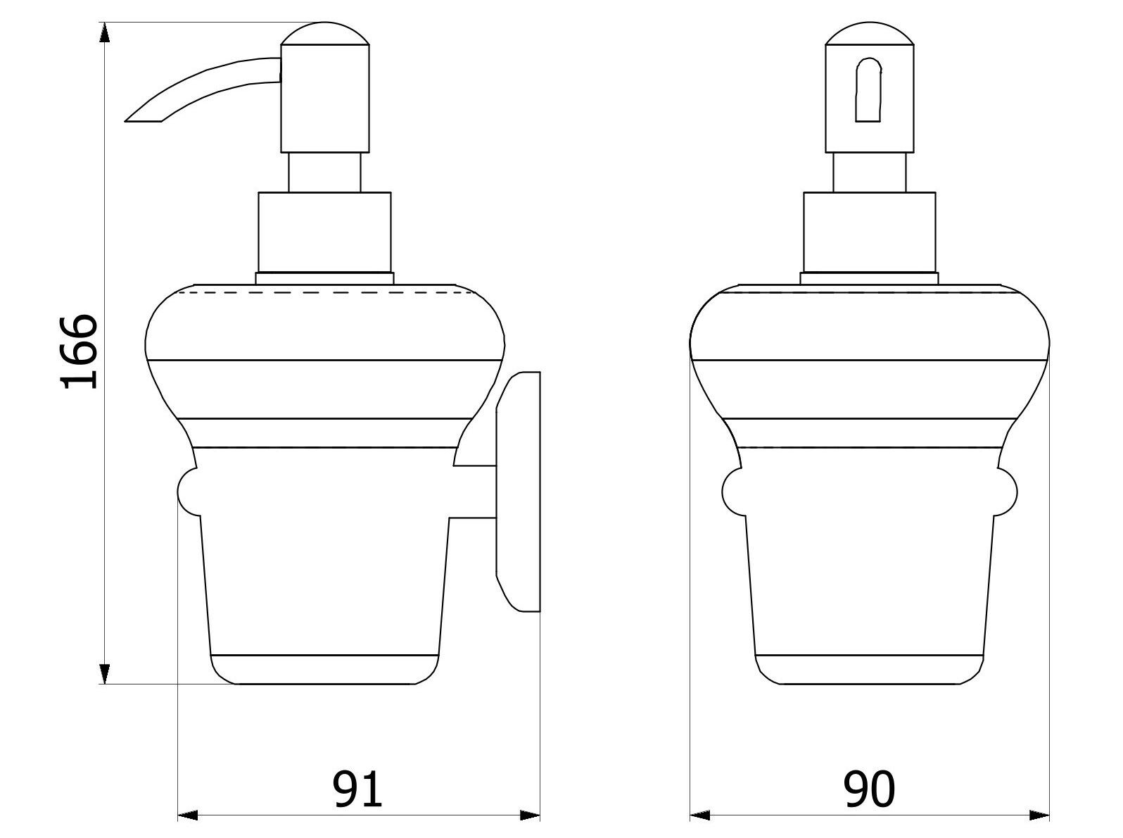Керамический настенный дозатор мыла IB Hermes-аксессуары ARCH-00134222 - Вид №8