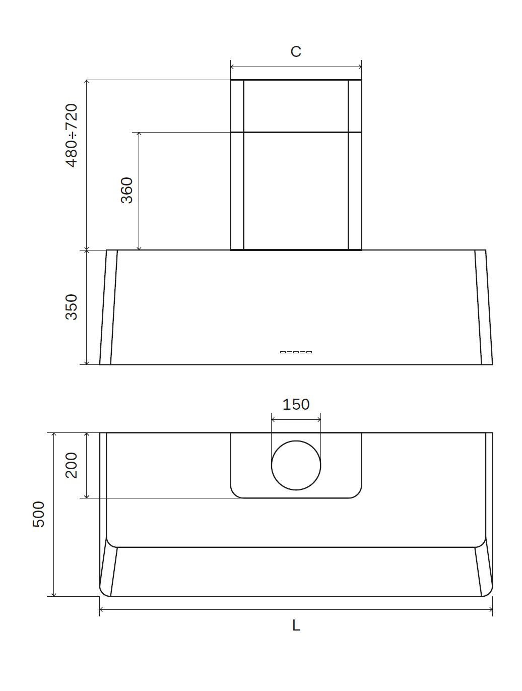 Настенный стальной вытяжной шкаф Ilve Nostalgie ARCH-00033540 - Вид №2