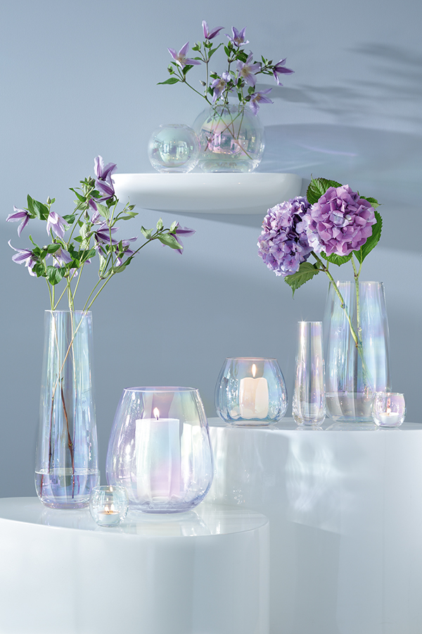 G1400-20-916 Ваза pearl 20 см белый перламутр LSA International  - Вид №2