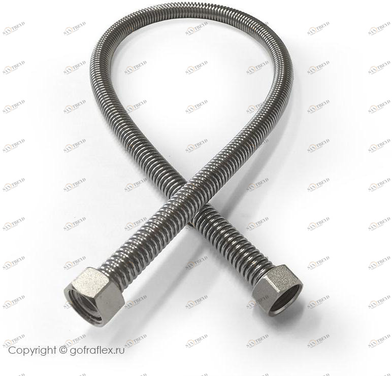 Гибкая подводка из нержавеющей стали 1/2 дюйма, GF15/4000ПР Flexible hose Россия 