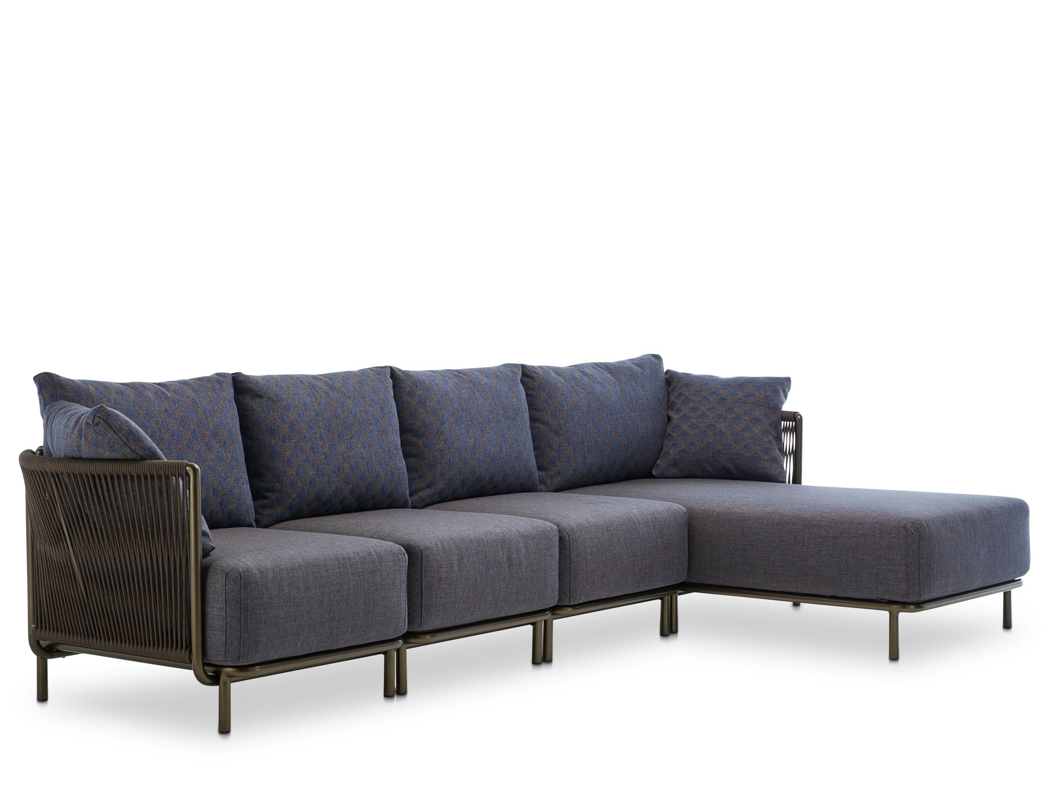 Плетеный диван-шезлонг с полиэфирной веревкой Roberti Queen ARCH-00127122 - Вид №1