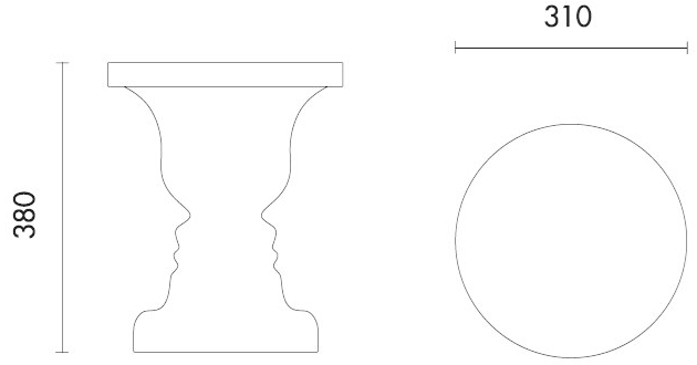 Grado Design Табурет из смолы / журнальный столик  Fac-tb-01  - Вид №4