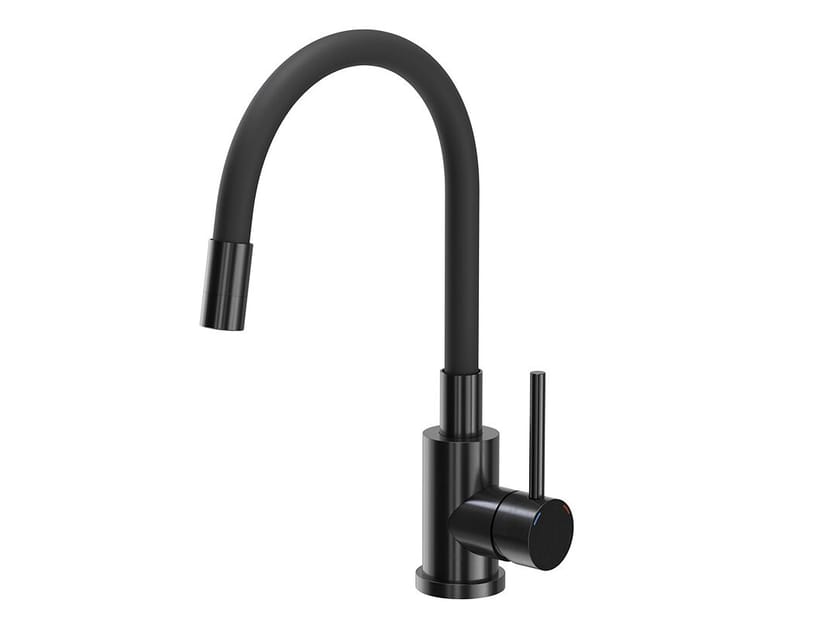 Однорычажный смеситель для кухни из нержавеющей стали с поворотным изливом Tubico Kitchen River ARCH-00001667