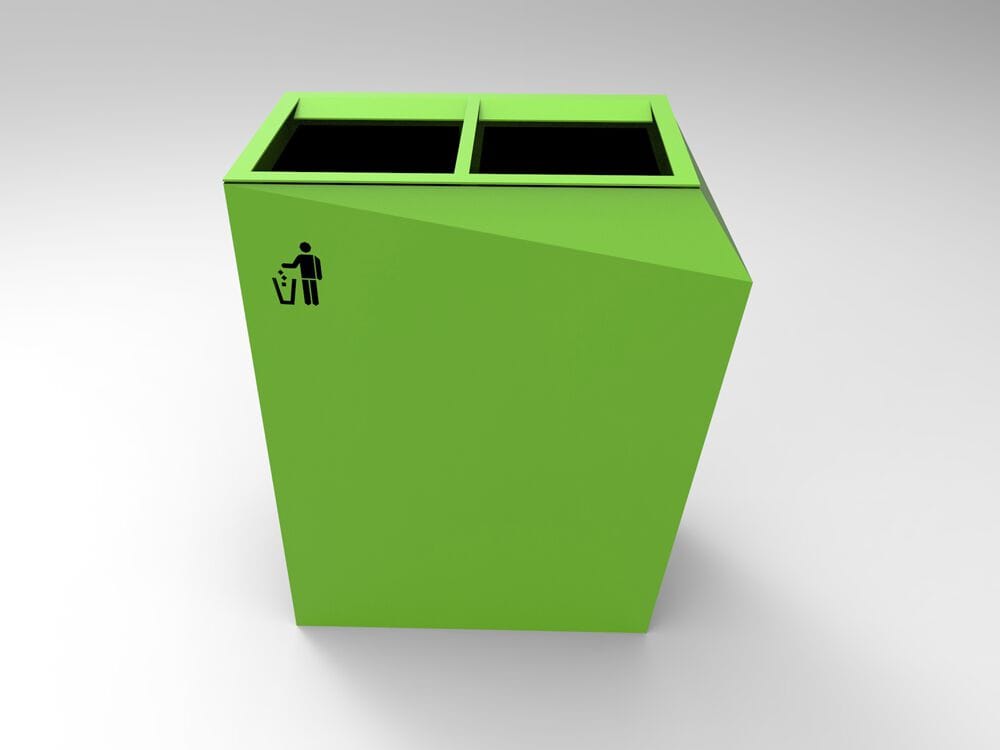 Наружная оцинкованная стальная стойка для мусора для мусора CITYSì ORIGAMI ARCH-00120002 - Вид №2