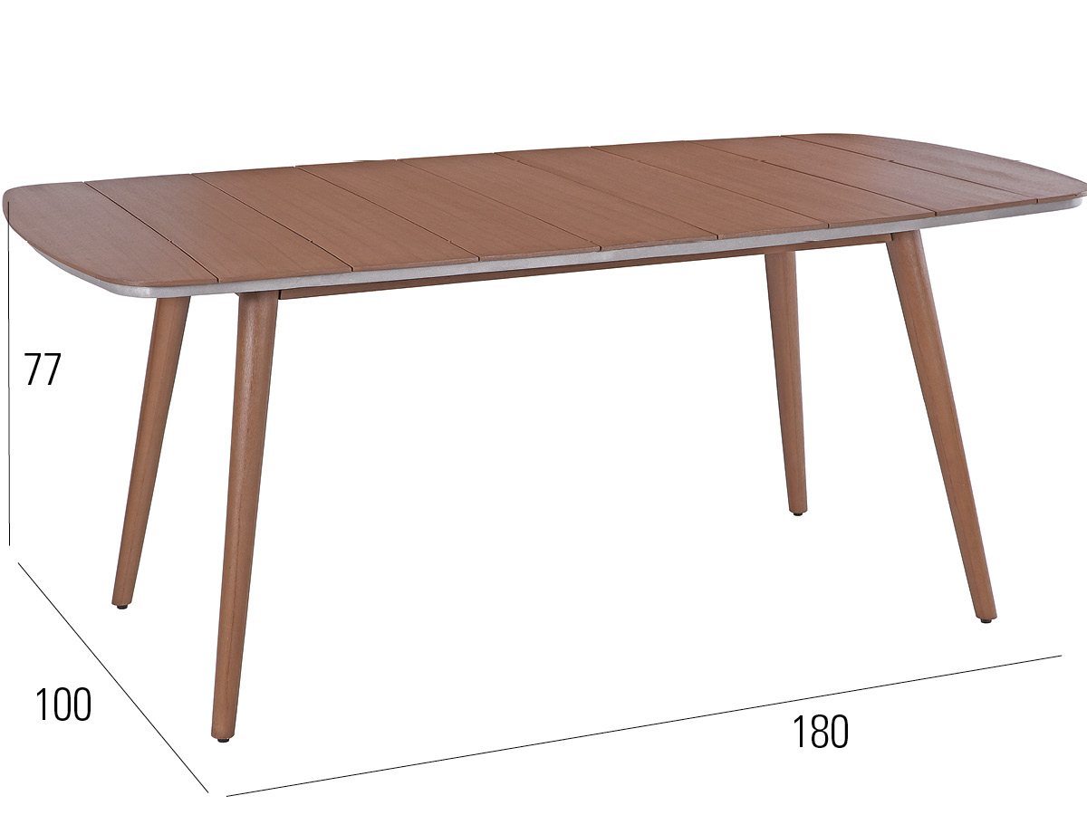 72.00.0571 Культовый стол борнео 100 × 180 Mbm  - Вид №3