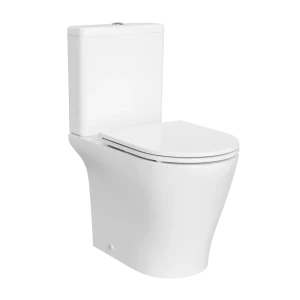 Унитаз-моноблок KONSENSA Lisso безободковый сиденье с микролифтом двойной смыв