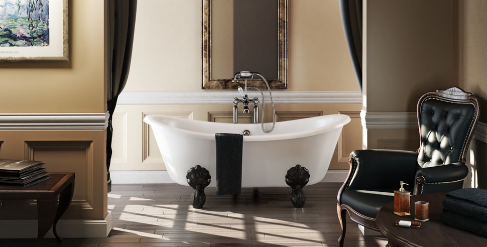 Ванна акриловая Bateau двусторонняя с ножками L1W Bateau Burlington T10F, L1W - Вид №1