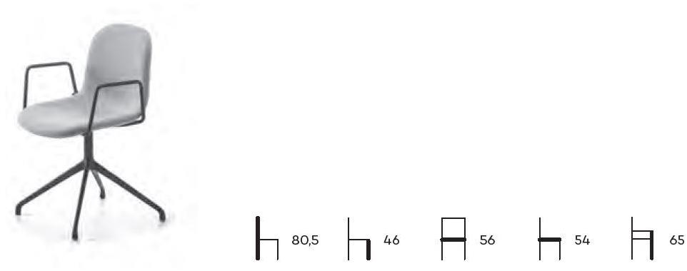 arrmet Кресло вращающееся на козелке с подлокотниками Máni fabric sun-id-1515688 - Вид №1