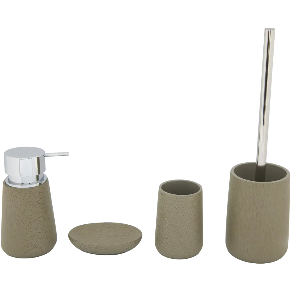 Стакан для зубных щеток Bath Plus Legno полирезина цвет серо-коричневый 82376942 STLM-2147512 - Вид №1