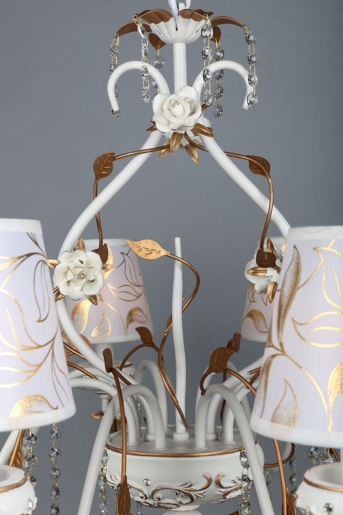 Подвесная люстра Omnilux OML-77903-08 OMNILUX ДИЗАЙНЕРСКИЕ 185630 Белый  - Вид №3