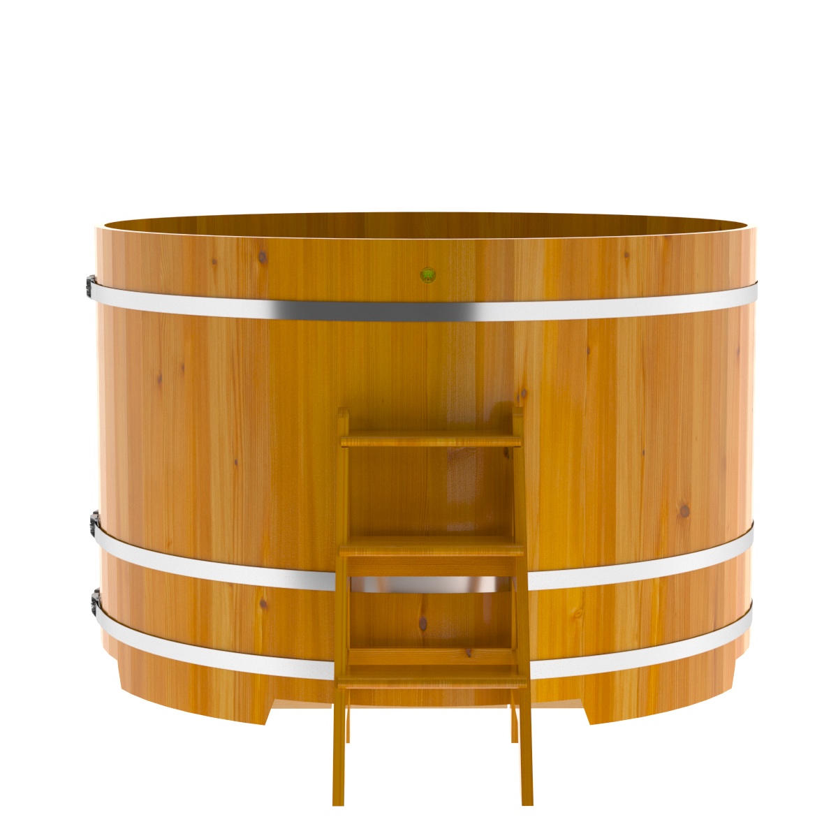 2241 Купель круглая из лиственницы Рустик d=1,80х1,2 натуральная Alyarus  - Вид №4