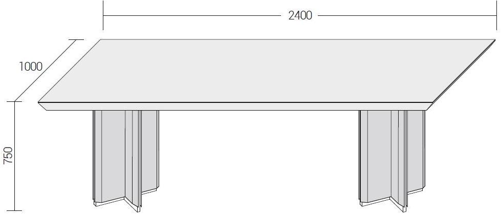 Dall'Agnese Прямоугольный стол из дуба Slash sun-id-1390386 - Вид №2