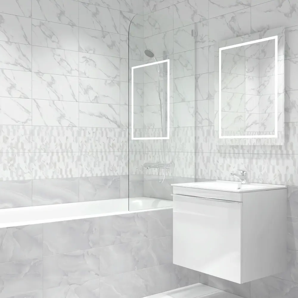 Настенная плитка KREAFORTA Mersey Calacatta - серый мрамор 20×40 см 89405694 STLM-1565694 - Вид №5