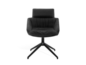 Мягкое вращающееся кресло с низкими подлокотниками