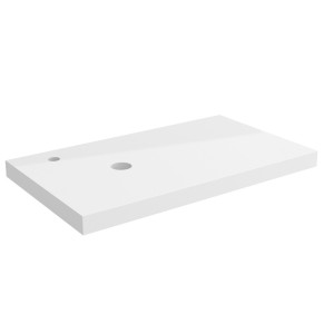 23169 SALGAR Столешница механизированная от 1001 до 1400 GLOSS WHITE 50 мм Глянцевый белый