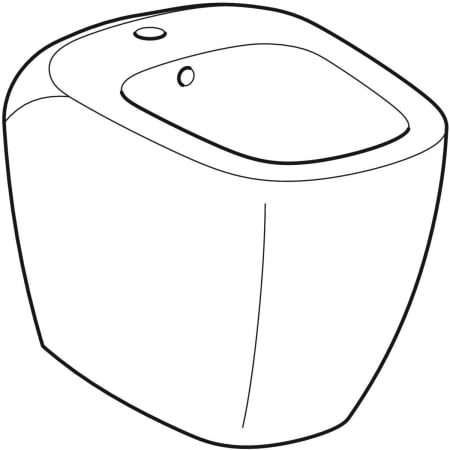 500.538.01.1 Напольное биде Geberit Citterio приставное, закрытая форма Geberit  - Вид №1