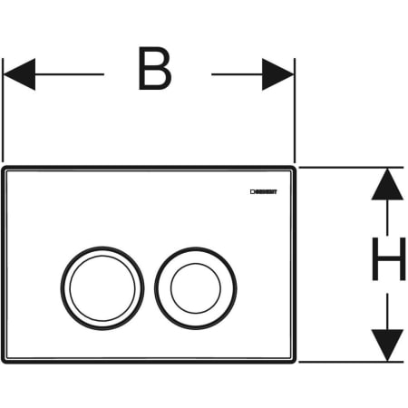 115.125.46.1 Смывная клавиша Geberit Delta21, двойной смыв Geberit  - Вид №2