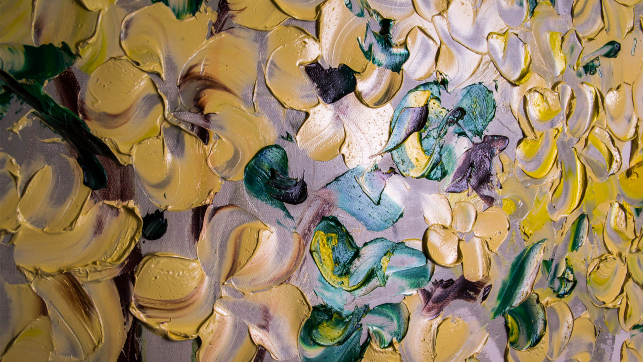 Картина на холсте 120х90 см "Белые цветы" EVENHOME КАРТИНЫ МАСЛОМ 130014 Белый;зеленый;серый;разноцветный  - Вид №3