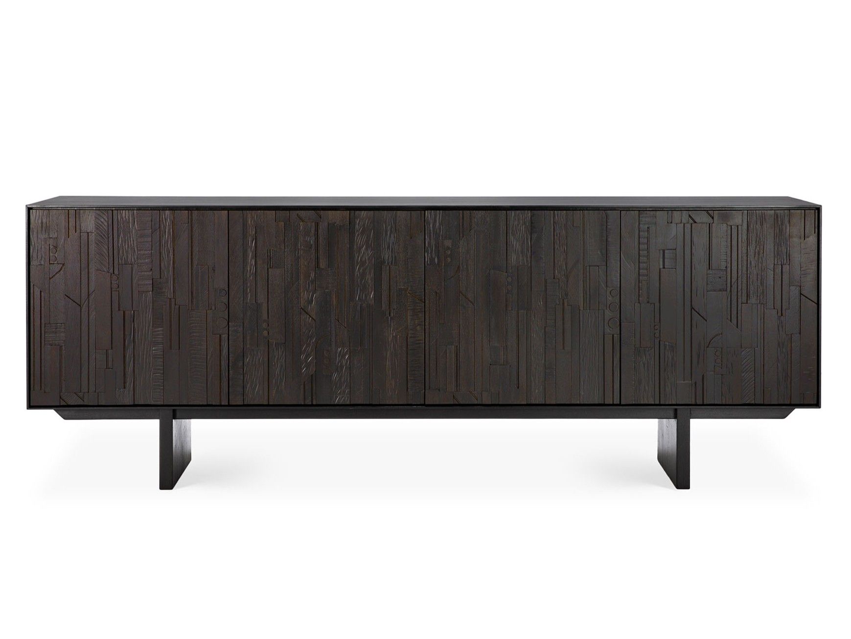 Шкаф из тикового дерева с распашными дверями Ethnicraft Мозаика ARCH-00091890