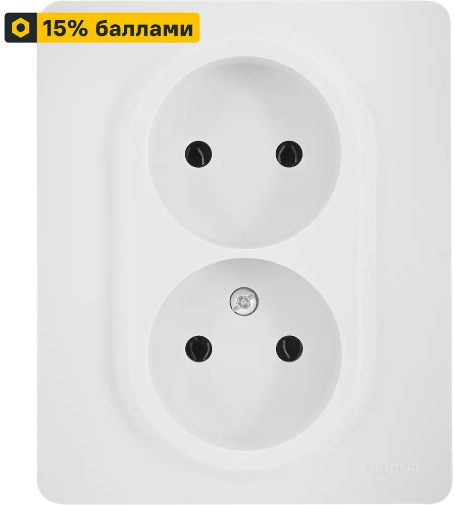LEXMAN LILIAN - двойная розетка без заземления для скрытого монтажа 86761399