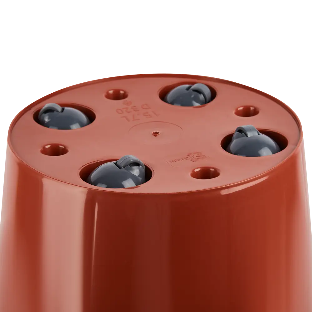 Горшок цветочный Ingreen London ø32 h29.5 см v16 л пластик терракотовый STLM-2060839 - Вид №2