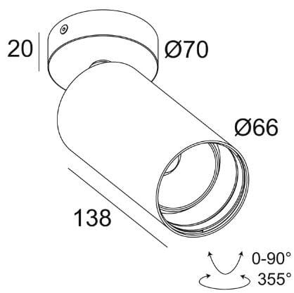 Регулируемый потолочный светодиодный прожектор Deltalight Spy ARCH-00062218 - Вид №12