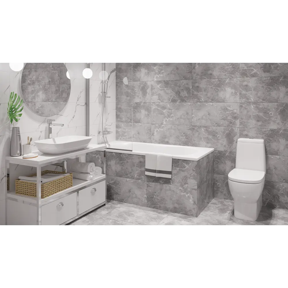 Керамогранит Grasaro Softmarble 30x60 см 1.08 м² лаппатированный цвет серый 87795398 STLM-2068708 - Вид №4