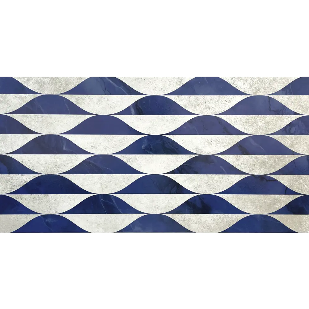 Керамическая вставка Нефрит-Керамика Эни 30x60 см светло-серо-синяя 89232620 STLM-0945311 - Вид №1