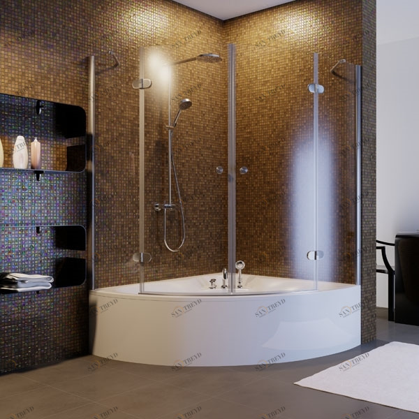 140X140GV104R Душевое ограждения на борт вынны GUTEWETTER Германия LUX