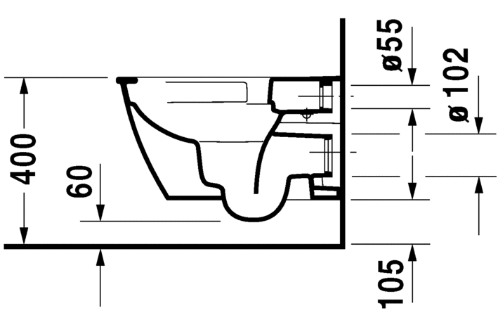 2557090000 Подвесной унитаз настенный Белый Duravit Darling New Германия - Вид №4