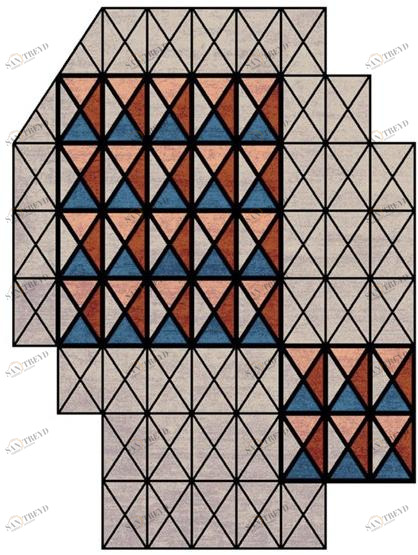 I + I Ковер нестандартной формы из шерсти, вискозы и хлопка  C 104 c 