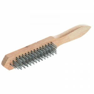 Щетка металлическая 5-рядная деревянная ручка Спарта