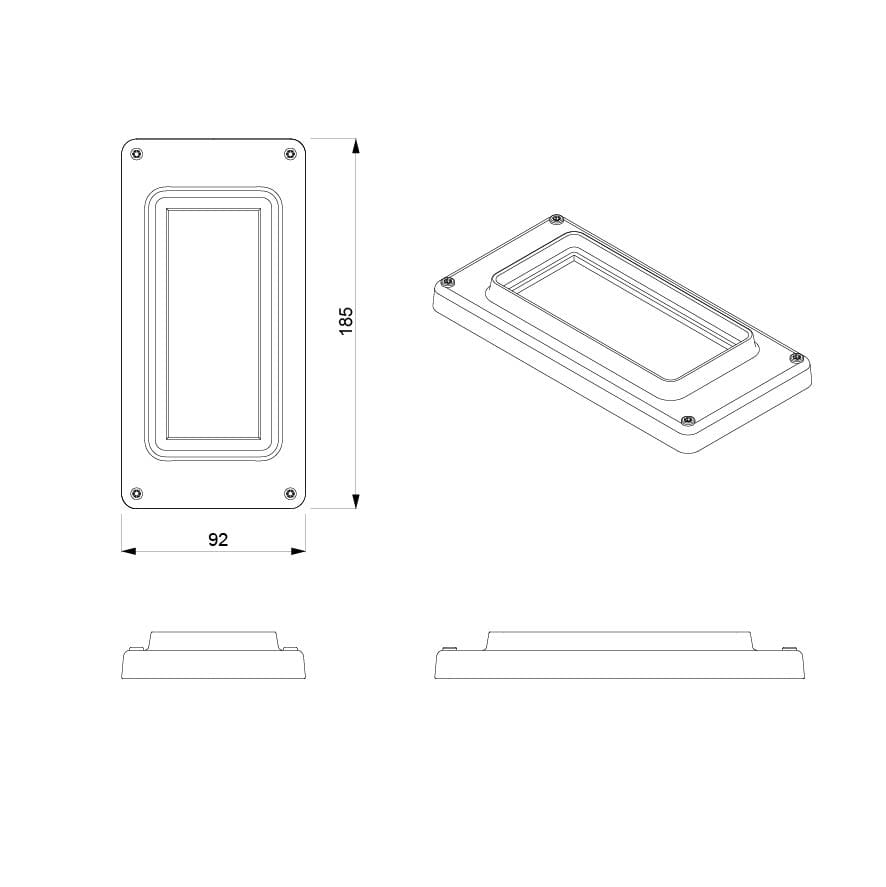 Анодированная алюминиевая пластина для розеток и выключателей Genuit Graphite ARCH-00141383 - Вид №13