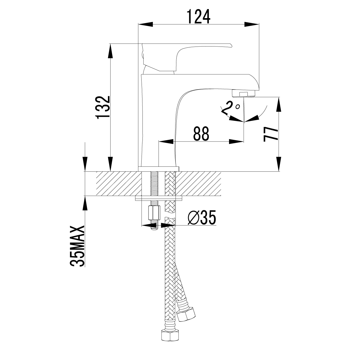 LM1606C Смеситель Plus Factor для раковины LEMARK FACTOR  - Вид №1