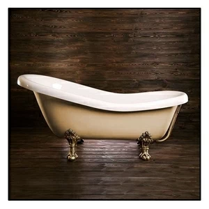 Ванна Akcjum Rectime 170 WR-02-05-Br-N овальная бежевая с золотыми ножками