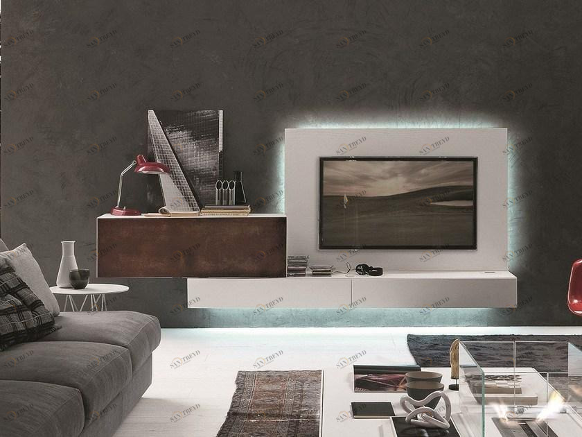 Presotto Модульная подвесная тумба под телевизор Inclinart cor-ten sun-id-1454448