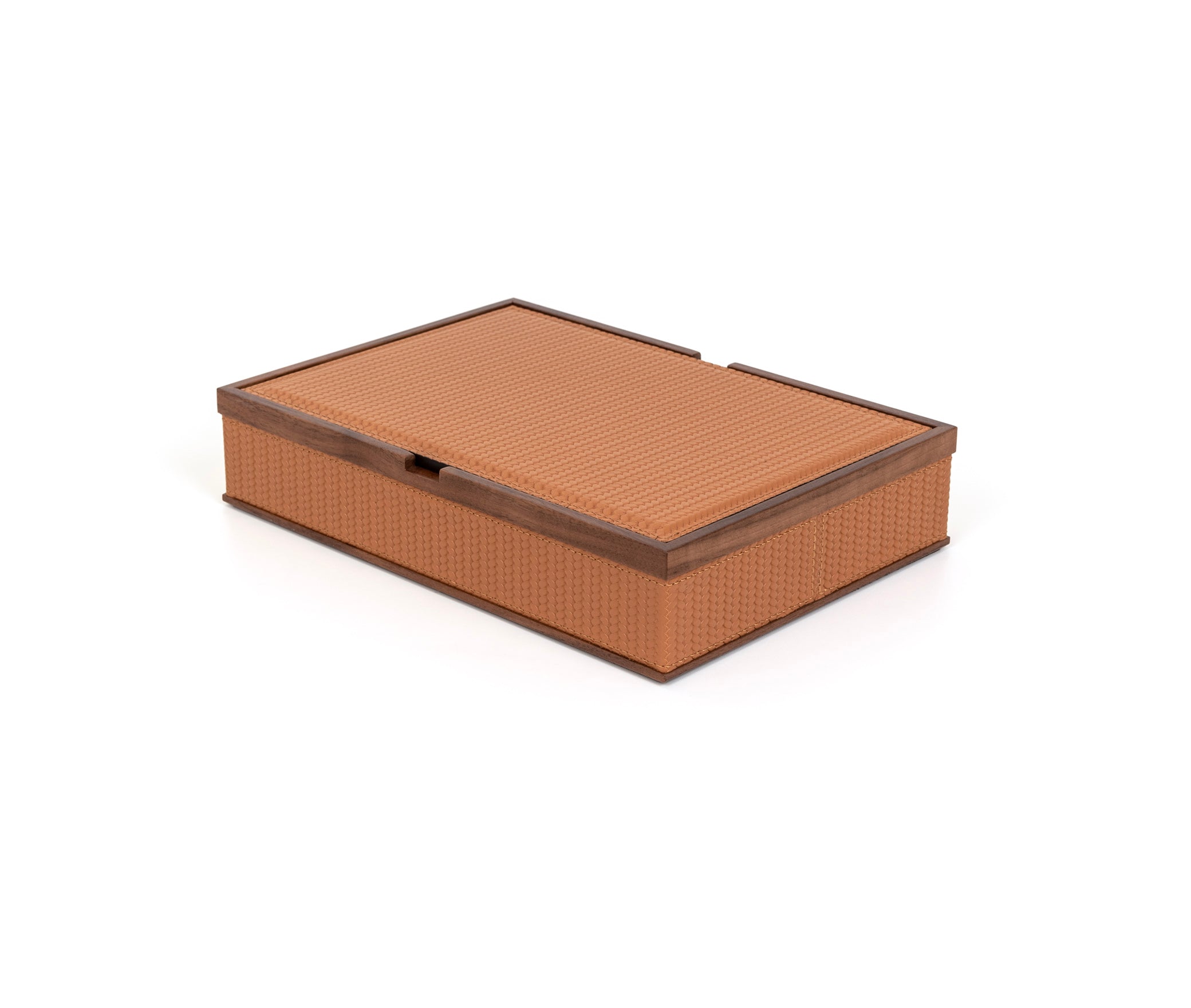 Прямоугольная шкатулка Astrea - 26,5X18XH5,5 см / плетеная кожа_черный Pinetti 00.1433.061.001 - Вид №1