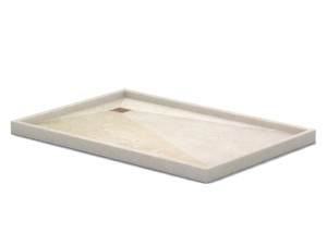 Прямоугольный утопленный поддон для душа из камня Лечче