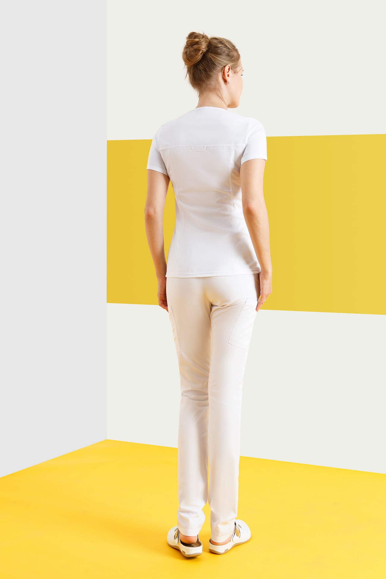 63948 Брюки женские WHITE (белый) GVENN  Одежда для обслуживающего персонала  размер 50 (XL)  - Вид №4