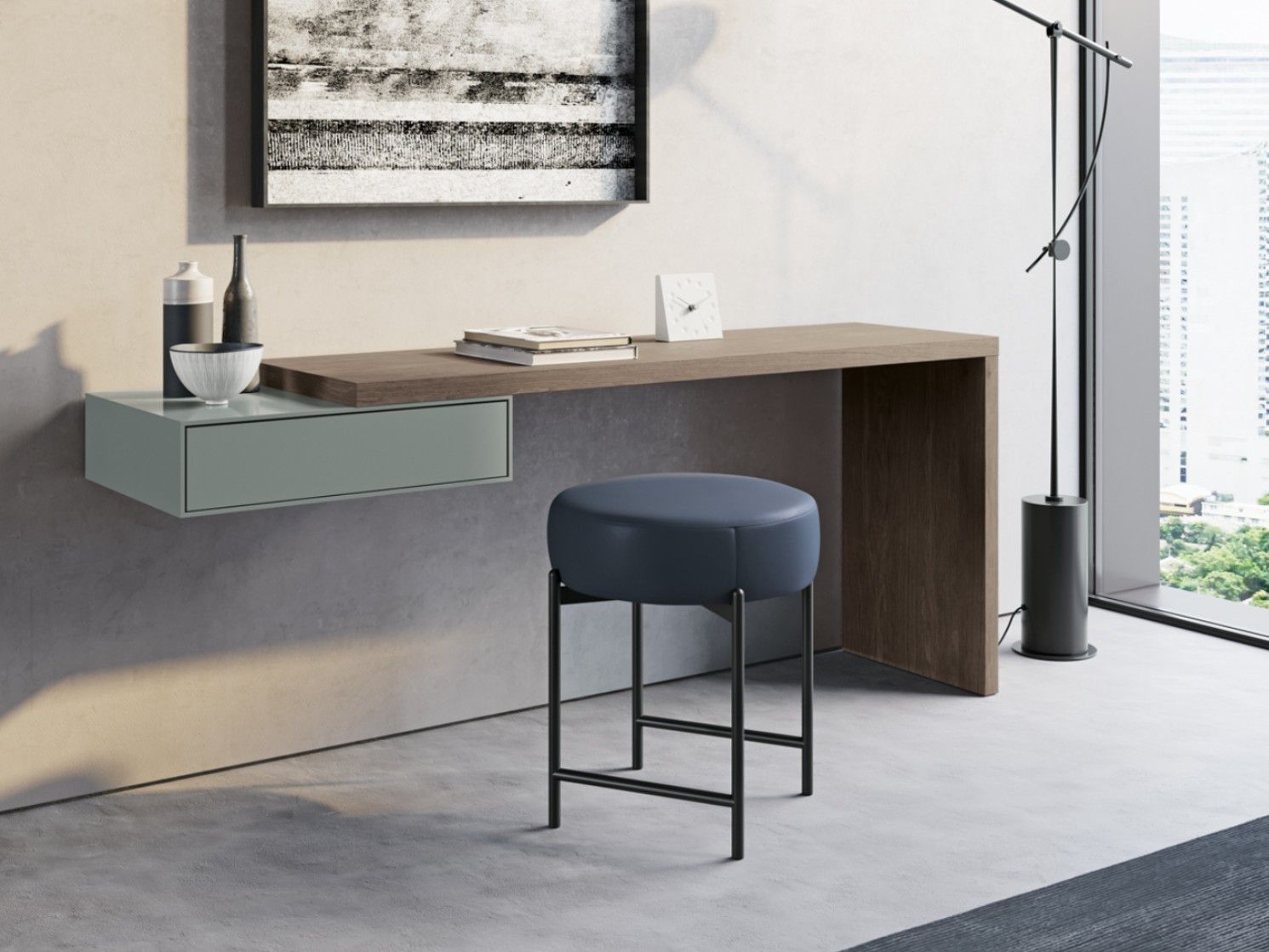 Деревянная прямоугольная консоль с ящиками Dall'Agnese Modula ARCH-00024316