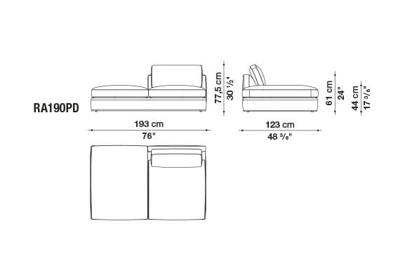 Угловой диван из ткани B&B Italia Ричард ARCH-00040927 - Вид №55