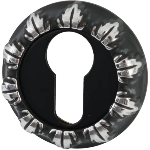 Накладки на цилиндр RENZ для межкомнатных дверей в стиле хром/черный 88293789