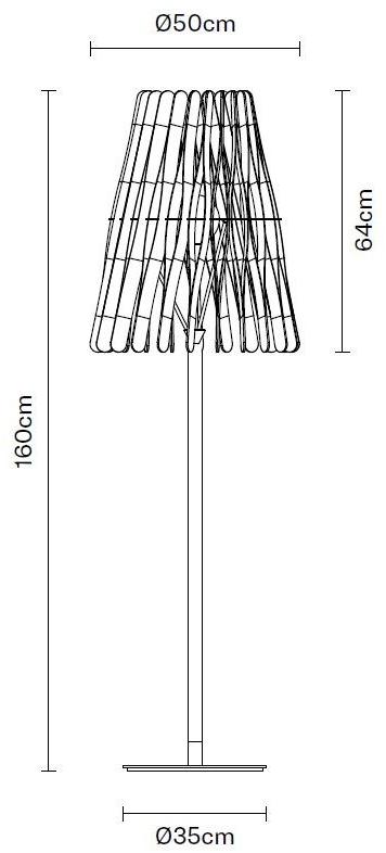 Fabbian Торшер из дерева Stick F23 c02 69 - Вид №4
