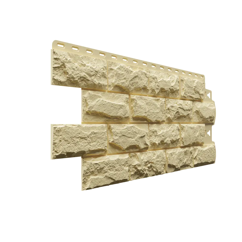 Сайдинг виниловый Docke Кирпич текстурный 1.16 м 0.43 м² светло-желтый DÖCKE Дюфур STLM-2078822 - Вид №1