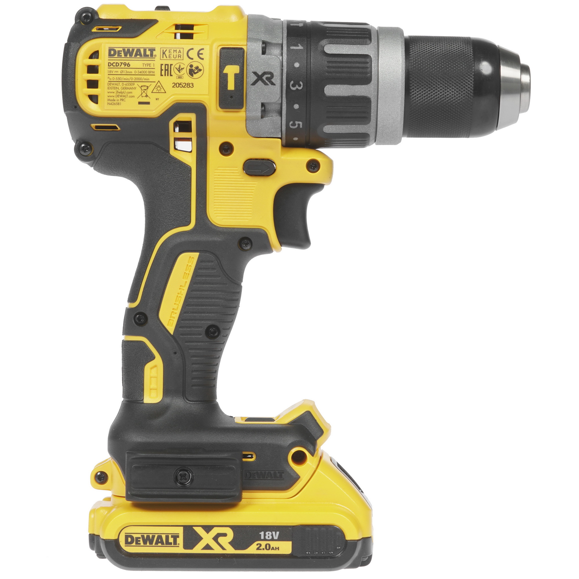 Дрель-шуруповерт DeWalt DCD796D2 XR FLEXVOLТ 18/54V 1081526 STDN-0140985 - Вид №1