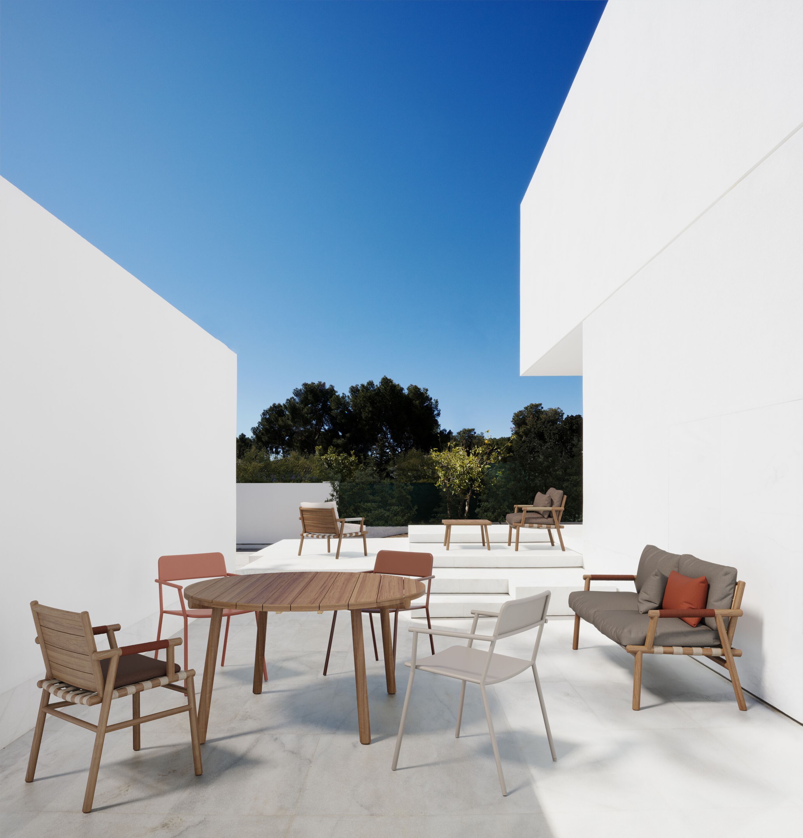 Садовый диван из тикового дерева и Sunbrella® YAAZ Uz ARCH-00143188 - Вид №2