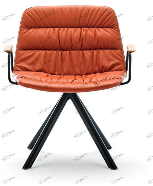 Viccarbe Вращающийся стул на жердочке с подлокотниками Maarten sun-id-1421211