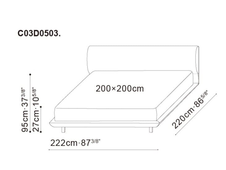 Тканевая кровать с мягким изголовьем CAMERICH ELAN ARCH-00008981 - Вид №4